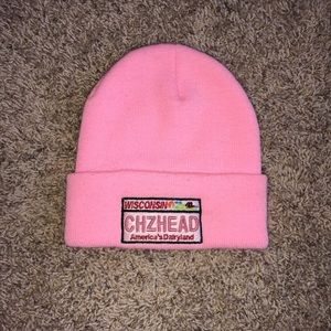 pink winter hat